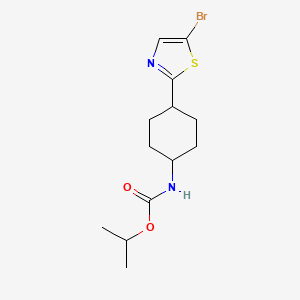 molecular formula C13H19BrN2O2S B14895741 Isopropyl (trans-4-(5-bromothiazol-2-yl)cyclohexyl)carbamate 