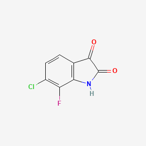 molecular formula C8H3ClFNO2 B1489576 6-Chloro-7-fluoroindoline-2,3-dione CAS No. 942493-23-4