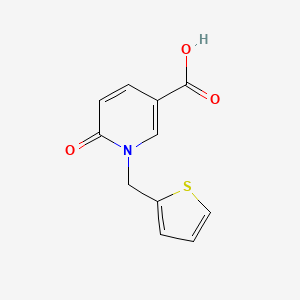 molecular formula C11H9NO3S B1489577 6-Oxo-1-(thiophen-2-ylmethyl)-1,6-dihydropyridine-3-carboxylic acid CAS No. 1041594-46-0