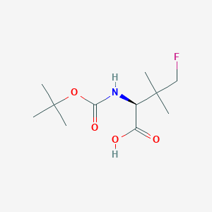 molecular formula C11H20FNO4 B14895784 (S)-2-(tert-butoxycarbonylamino)-4-fluoro-3,3-dimethylbutanoic acid 