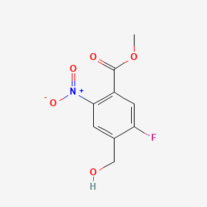 molecular formula C9H8FNO5 B14895788 Methyl 5-fluoro-4-(hydroxymethyl)-2-nitrobenzoate 