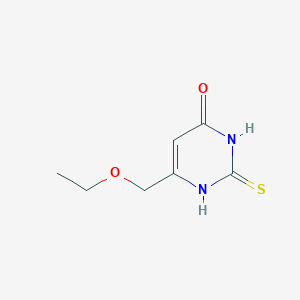 molecular formula C7H10N2O2S B1489579 6-(ethoxymethyl)-2-thioxo-2,3-dihydropyrimidin-4(1H)-one CAS No. 860574-18-1