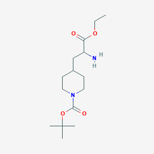 Tert-butyl 4-(2-amino-3-ethoxy-3-oxopropyl)piperidine-1-carboxylate