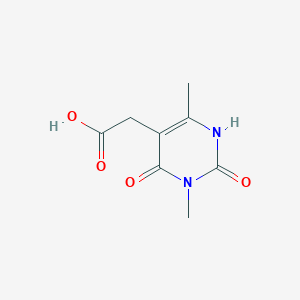 molecular formula C8H10N2O4 B1489581 (3,6-二甲基-2,4-二氧代-1,2,3,4-四氢嘧啶-5-基)乙酸 CAS No. 1071383-19-1