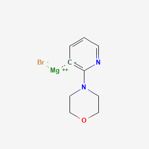 molecular formula C9H11BrMgN2O B14895823 (2-(Morpholin-1-yl)pyridin-3-yl)magnesium bromide 