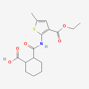 2-{[3-(Ethoxycarbonyl)-5-methylthiophen-2-yl]carbamoyl}cyclohexanecarboxylic acid