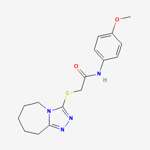 N-(4-methoxyphenyl)-2-(6,7,8,9-tetrahydro-5H-[1,2,4]triazolo[4,3-a]azepin-3-ylsulfanyl)acetamide