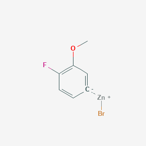 molecular formula C7H6BrFOZn B14895868 4-Fluoro-3-methoxyphenylZinc bromide 