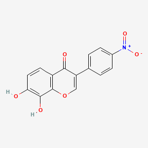 molecular formula C15H9NO6 B14895872 7,8-Dihydroxy-3-(4-nitrophenyl)chromen-4-one 