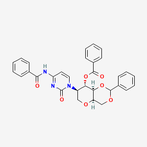 molecular formula C31H27N3O7 B1489594 1,5-Anhydro-3-o-benzoyl-4,6-o-benzylidene-2-deoxy-2-(n4-benzoylcytidin-1-yl)-d-altro-hexitol CAS No. 215959-64-1