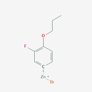 molecular formula C9H10BrFOZn B14895961 3-Fluoro-4-n-propyloxyphenylZinc bromide 