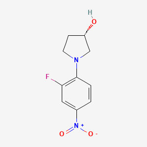 molecular formula C10H11FN2O3 B14895973 (S)-1-(2-Fluoro-4-nitrophenyl)pyrrolidin-3-ol 