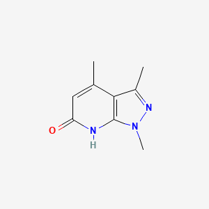 molecular formula C9H11N3O B1489601 1,3,4-三甲基-1,7-二氢-6H-吡唑并[3,4-b]吡啶-6-酮 CAS No. 57411-62-8