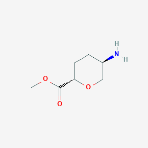 molecular formula C7H13NO3 B14896025 Methyl (2S,5R)-5-aminotetrahydro-2H-pyran-2-carboxylate 