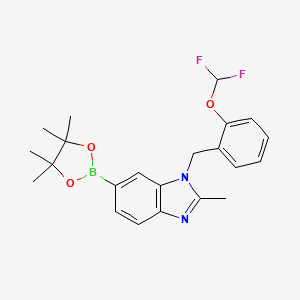 1-[2-(Difluoromethoxy)benzyl]-2-methyl-6-(4,4,5,5-tetramethyl-1,3,2-dioxaborolan-2-yl)-1H-benzimidazole