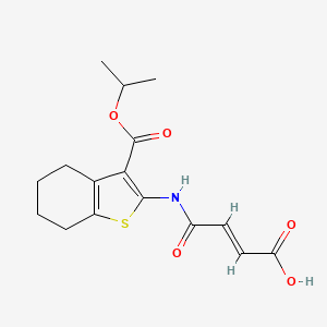 molecular formula C16H19NO5S B14896040 (2E)-4-oxo-4-({3-[(propan-2-yloxy)carbonyl]-4,5,6,7-tetrahydro-1-benzothiophen-2-yl}amino)but-2-enoic acid 