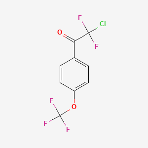 molecular formula C9H4ClF5O2 B14896069 2-Chloro-2,2-difluoro-1-(4-(trifluoromethoxy)phenyl)ethanone 