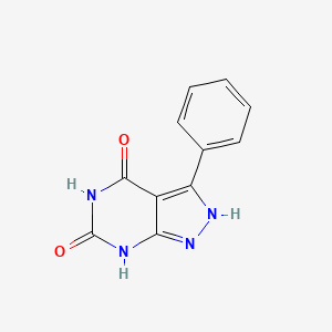 molecular formula C11H8N4O2 B1489607 3-苯基-1H-吡唑并[3,4-d]嘧啶-4,6(5H,7H)-二酮 CAS No. 42754-82-5