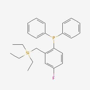 molecular formula C25H30FPSi B14896074 (4-Fluoro-2-((triethylsilyl)methyl)phenyl)diphenylphosphane 