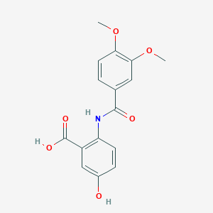 molecular formula C16H15NO6 B14896089 2-{[(3,4-Dimethoxyphenyl)carbonyl]amino}-5-hydroxybenzoic acid 