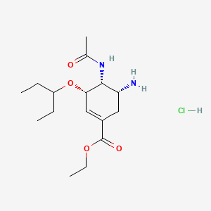 molecular formula C16H29ClN2O4 B14896091 (3S,4R,5R)-Ethyl 4-acetamido-5-amino-3-(pentan-3-yloxy)cyclohex-1-enecarboxylate Hydrochloride (Oseltamivir Impurity pound(c) 