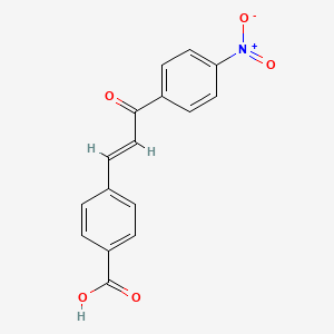 molecular formula C16H11NO5 B14896116 4-[(E)-3-(4-nitrophenyl)-3-oxo-prop-1-enyl]benzoic acid 