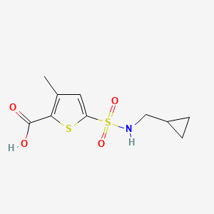 molecular formula C10H13NO4S2 B14896131 5-(n-(Cyclopropylmethyl)sulfamoyl)-3-methylthiophene-2-carboxylic acid 