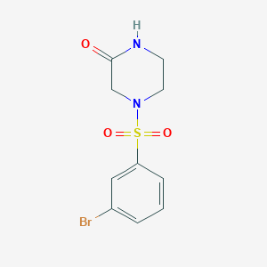 4-((3-Bromophenyl)sulfonyl)piperazin-2-one