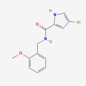 molecular formula C13H13BrN2O2 B14896155 4-Bromo-N-(2-methoxybenzyl)-1h-pyrrole-2-carboxamide 