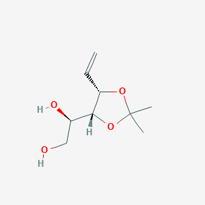 molecular formula C9H16O4 B14896193 (R)-1-((4R,5S)-2,2-Dimethyl-5-vinyl-1,3-dioxolan-4-yl)ethane-1,2-diol 