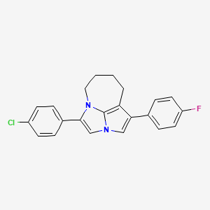 4-(4-Chlorophenyl)-1-(4-fluorophenyl)-5,6,7,8-tetrahydro-2a,4a-diazacyclopenta[cd]azulene