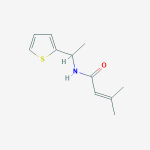 molecular formula C11H15NOS B14896202 3-Methyl-N-(1-(thiophen-2-yl)ethyl)but-2-enamide 