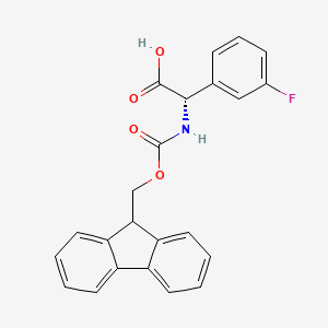 molecular formula C23H18FNO4 B14896211 (S)-2-(Fmoc-amino)-2-(3-fluorophenyl)acetic acid 