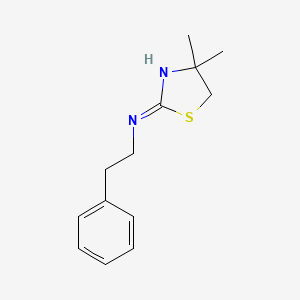 molecular formula C13H18N2S B1489622 4,4-二甲基-N-(2-苯乙基)-4,5-二氢-1,3-噻唑-2-胺 CAS No. 522606-44-6