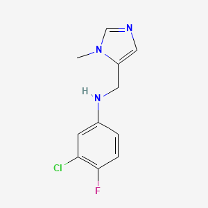 3-Chloro-4-fluoro-N-((1-methyl-1h-imidazol-5-yl)methyl)aniline