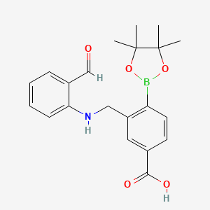 3-(((2-Formylphenyl)amino)methyl)-4-(4,4,5,5-tetramethyl-1,3,2-dioxaborolan-2-yl)benzoic acid