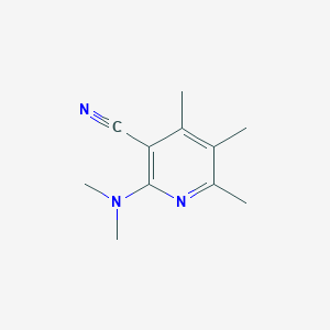 molecular formula C11H15N3 B1489624 2-(二甲氨基)-4,5,6-三甲基吡啶-3-腈 CAS No. 2256060-14-5
