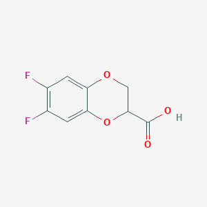 molecular formula C9H6F2O4 B14896247 6,7-Difluoro-2,3-dihydrobenzo[b][1,4]dioxine-2-carboxylic acid 