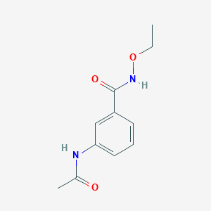 molecular formula C11H14N2O3 B14896258 3-acetamido-N-ethoxybenzamide 