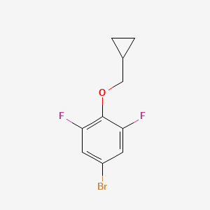 molecular formula C10H9BrF2O B1489626 5-Bromo-2-cyclopropylmethoxy-1,3-difluorobenzene CAS No. 2205124-80-5
