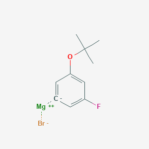 molecular formula C10H12BrFMgO B14896264 (3-t-Butoxy-5-fluorophenyl)magnesium bromide 