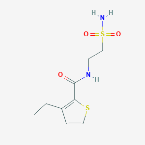 molecular formula C9H14N2O3S2 B14896284 3-ethyl-N-(2-sulfamoylethyl)thiophene-2-carboxamide 