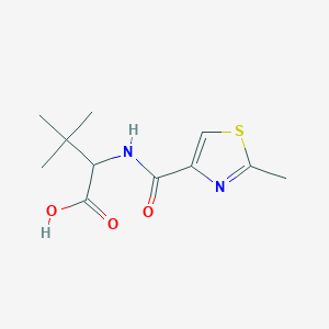 molecular formula C11H16N2O3S B14896297 3,3-Dimethyl-2-(2-methylthiazole-4-carboxamido)butanoic acid 