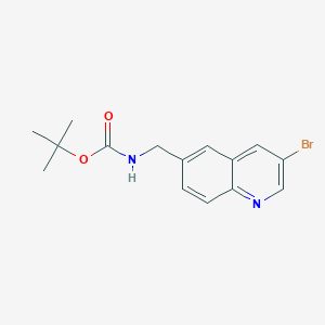 molecular formula C15H17BrN2O2 B14896299 tert-Butyl ((3-bromoquinolin-6-yl)methyl)carbamate 