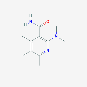 molecular formula C11H17N3O B1489632 2-(二甲氨基)-4,5,6-三甲基吡啶-3-甲酰胺 CAS No. 2256060-37-2