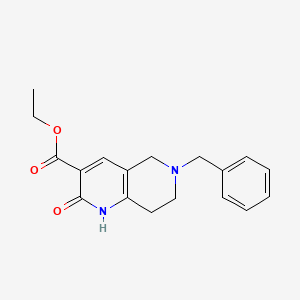 molecular formula C18H20N2O3 B14896327 Ethyl 6-benzyl-2-oxo-1,2,5,6,7,8-hexahydro-1,6-naphthyridine-3-carboxylate 