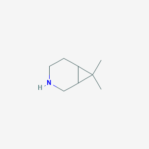 molecular formula C8H15N B14896359 7,7-Dimethyl-3-azabicyclo[4.1.0]heptane 