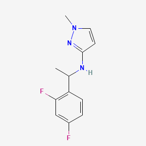 molecular formula C12H13F2N3 B14896364 n-(1-(2,4-Difluorophenyl)ethyl)-1-methyl-1h-pyrazol-3-amine 