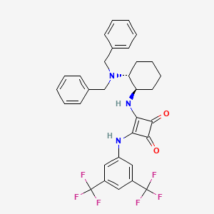 molecular formula C32H29F6N3O2 B14896407 3-((3,5-Bis(trifluoromethyl)phenyl)amino)-4-(((1R,2R)-2-(dibenzylamino)cyclohexyl)amino)cyclobut-3-ene-1,2-dione 