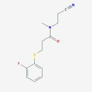 n-(2-Cyanoethyl)-3-((2-fluorophenyl)thio)-N-methylpropanamide